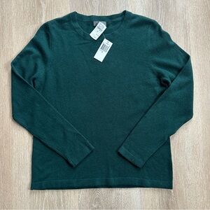 Neiman Marcus Men's Forest Green Crewneck Cashmere Sweater (NWT(